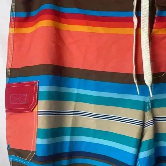 SPERRY TOP SIDER MENS SIZE 38 BOARD SHORTS MULTICOLOR STRIPES DRAWSTRING… - Picture 4 of 13